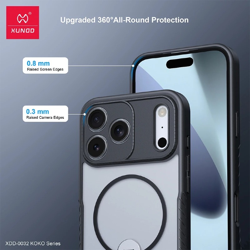 Xundd For iPhone 17 Pro Max Magnetic Case For iPhone 17 Pro 17 Air Case with Invisible Ring Stand Matte Surface Bracket Shell - Image 4