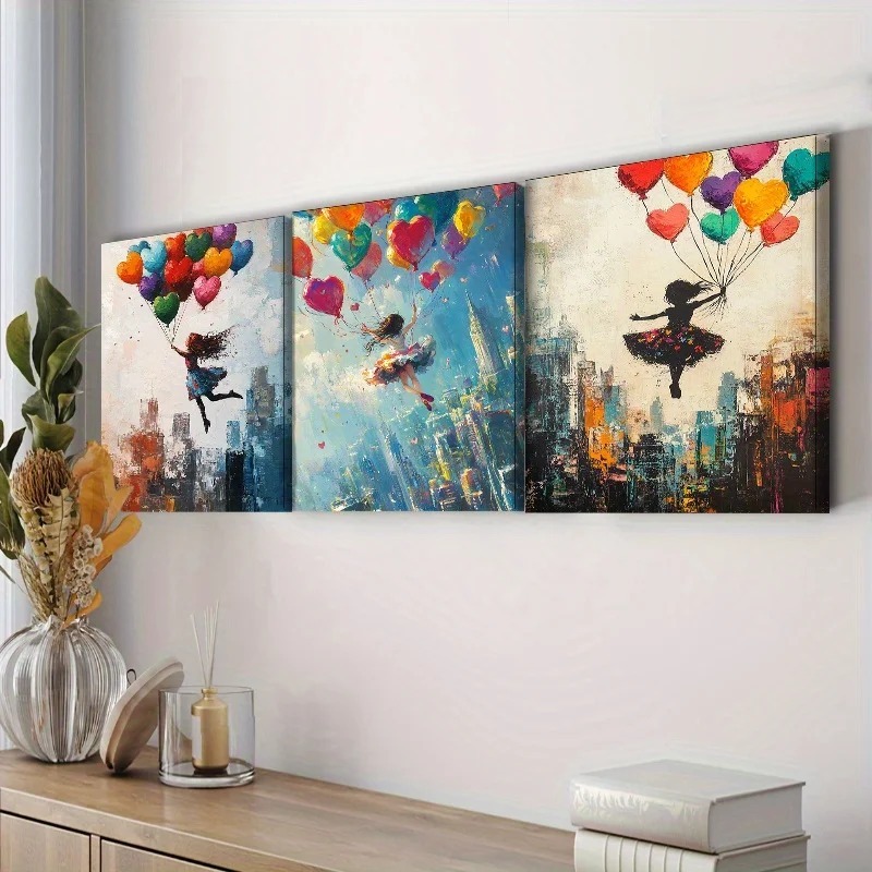 Abstract Canvas Wall Art 3-Panel - Image 3