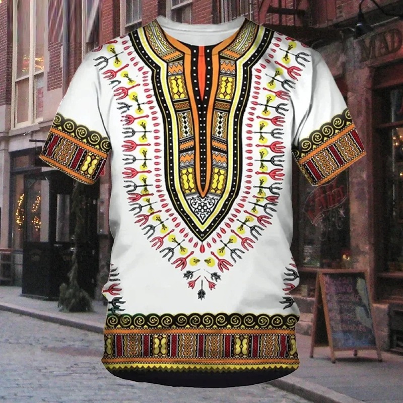 Men African Style 3D Print T-Shirts Fashion Harajuku Casual Oversized O-Neck T Shirt Tees Tops Streetwear Clothing