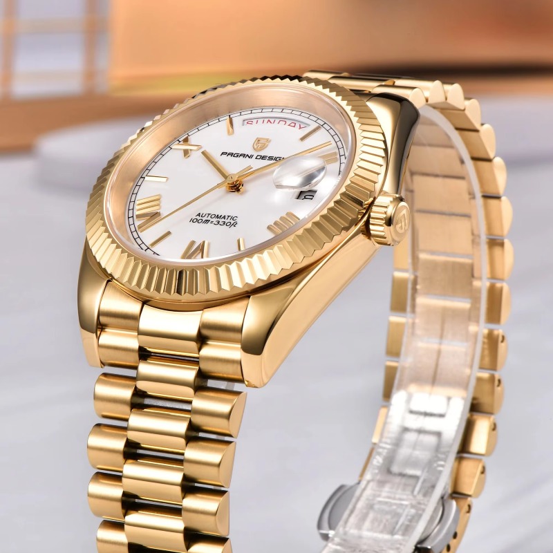 Automatic Mechanical Watch for Men | Business Casual Chronograph with Date Display | Premium Stainless Steel Wristwatch - Image 3