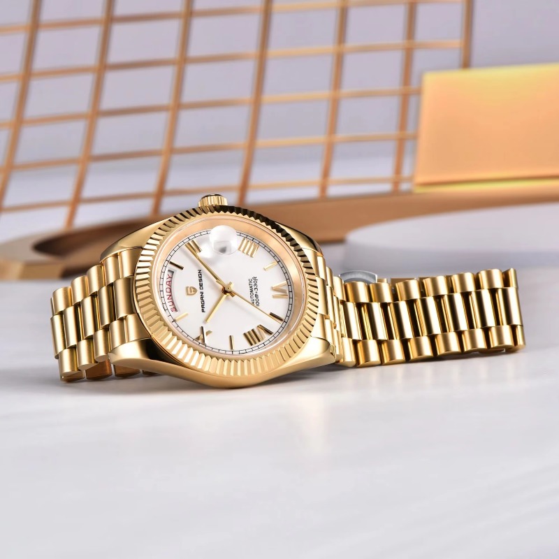 Automatic Mechanical Watch for Men | Business Casual Chronograph with Date Display | Premium Stainless Steel Wristwatch - Image 4