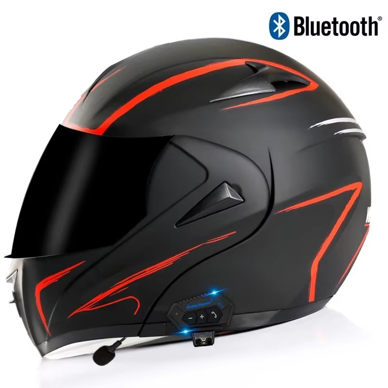 Helmet Motorcycle Modular Full Face Helmet DOT Approved Motorbike Racing Unisex-Adult Helmet with Sun Visor